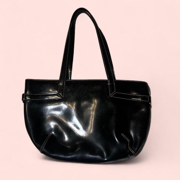 Vtg black dkny shoulder bag - Picture 1 of 7